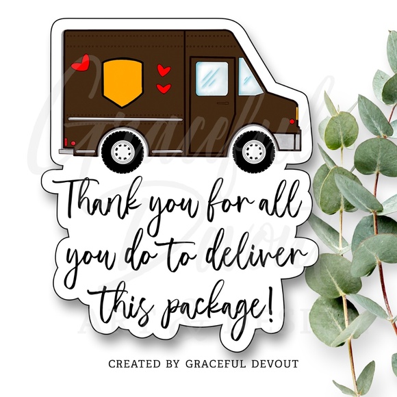 Graceful Devout Other - Thank You For All You Do To Deliver This- 2" (inches) (48ct.) Stickers